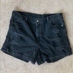 American eagle denim mom shorts